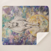 Planeet van de witte Mere Sherpa Deken (Voorkant (horizontaal))