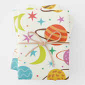 Planeet van het zonnestelsel Buitenste Ruimtepatro Inpakpapier Vel (In situ)