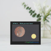 Planeet VENUS briefkaart (Staand voorkant)