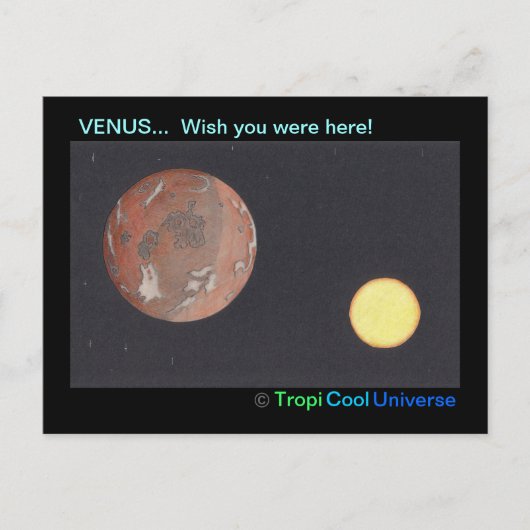 Planeet VENUS briefkaart (Voorkant)