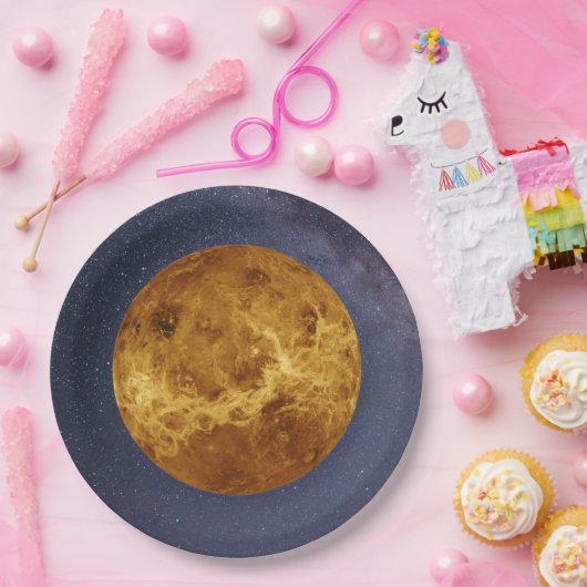 Planeet Venus Papieren Bordje (Feest)