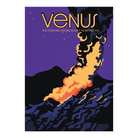 Planeet Venus ruimte kunst Foto Afdruk (Voorkant)