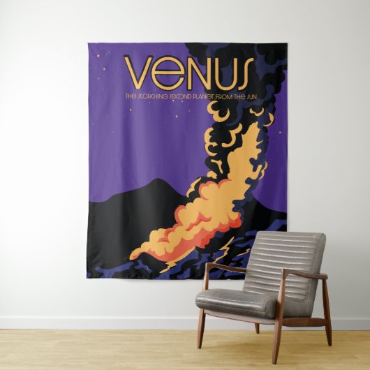 Planeet Venus ruimte kunst Foto Print Wandkleed (In situ)