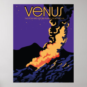 Planeet Venus ruimte kunst Twee-Tons Koffiemok Poster