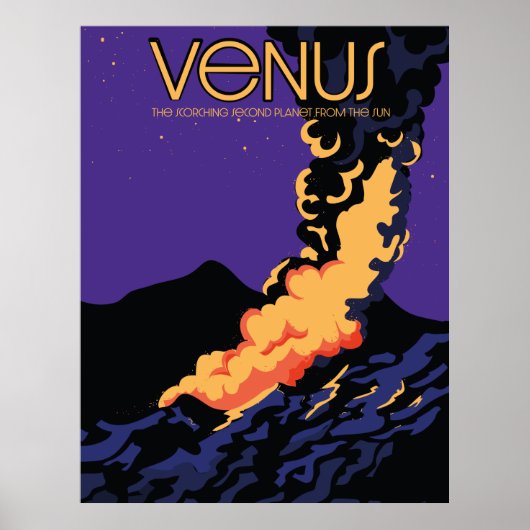 Planeet Venus ruimte kunst Twee-Tons Koffiemok Poster (Voorkant)