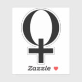 Planeet Venus Symbool (zwart) Sticker (Vel)