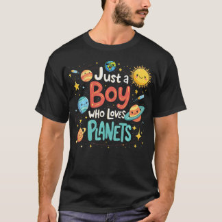 Planeet voor Jongens Zonne Systeem Astrologie T-shirt