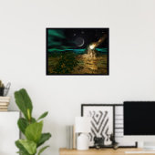 Planeet Vulkanen Wereld Poster (Thuiskantoor)