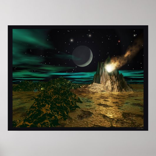 Planeet Vulkanen Wereld Poster (Voorkant)