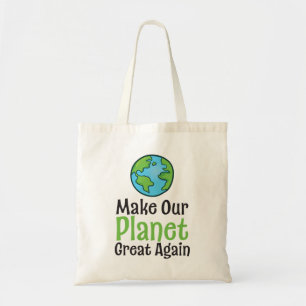 Planeet weer geweldige budgettote tote bag