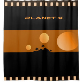 Planeet X Douchegordijn
