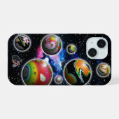 Planeetjes iPhone 15 Case (Achterkant horizontaal)