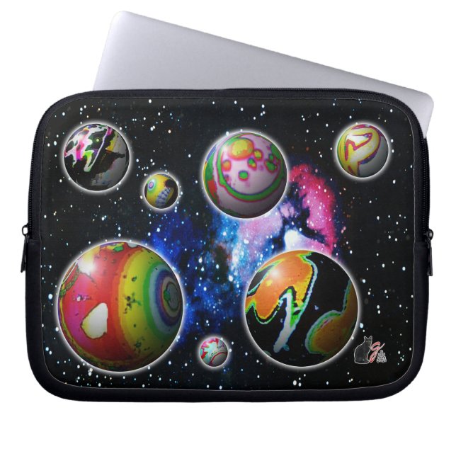 Planeetjes Laptophoes Laptop Sleeve (Voorkant)