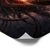 Planeetmonster dat een gedoemde wereld opeet poster (Hoek)