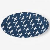 Planepatroon i Party Paper Borden Papieren Bordje (Gekanteld)