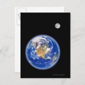 Planer Earth en maan Briefkaart (Voorkant / Achterkant)