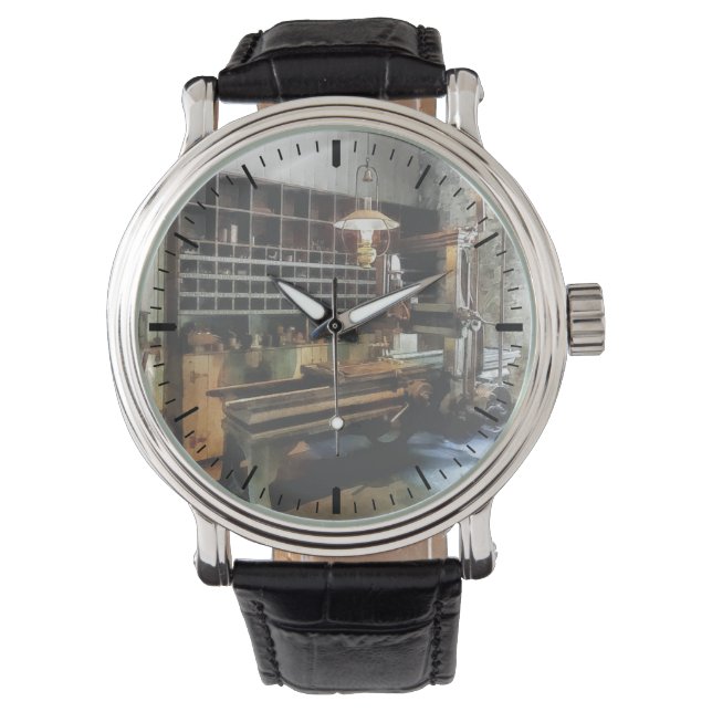 Planer in Machine Shop Horloge (Voorkant)