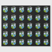 Planerd Grappige Planeet Woordspelingen Donkere BG Cadeaupapier (Vlak)