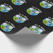 Planerd Grappige Planeet Woordspelingen Donkere BG Cadeaupapier (Hoek)