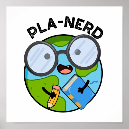 Planerd Grappige Planeet Woordspelingen  Poster (Voorkant)