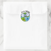 Planerd Grappige Planeet Woordspelingen Ronde Sticker (Tas)