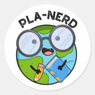 Planerd Grappige Planeet Woordspelingen  Ronde Sticker