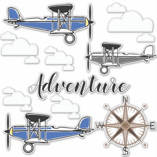  Planes Aviator Adventure Sticker (Voorkant)