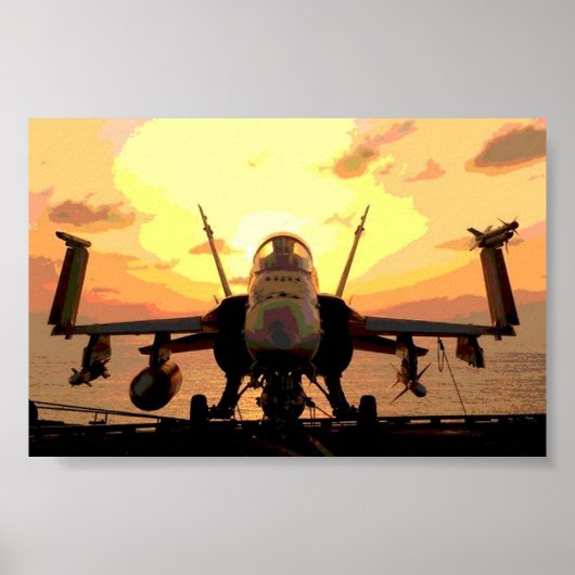 Planes Hornet F A-18 USS John C. Stennis Poster (Voorkant)