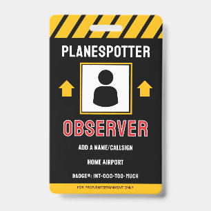 Planespotter Badge Voor Plezier