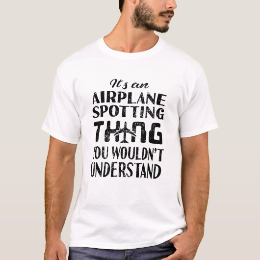 Planespotter voor planespotten t-shirt (Voorkant)