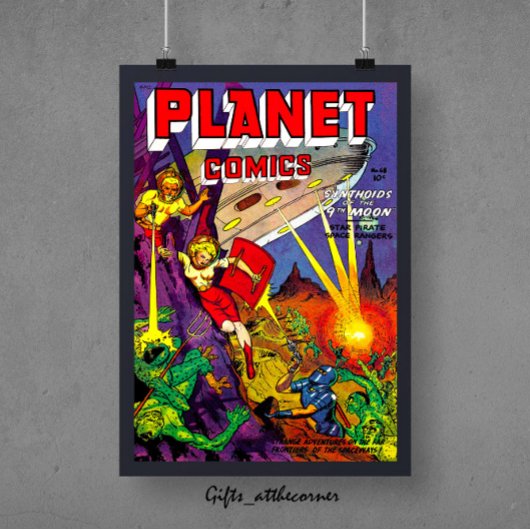 Planet Alien Sci-fi Comics Perfect Poster
