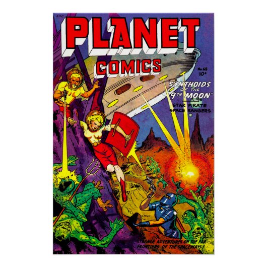 Planet Alien Sci-fi Comics Perfect Poster (Voorkant)