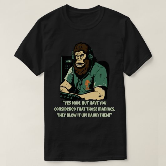 Planet Ape Customer Service Agent onlangs in de T-shirt (Design voorkant)
