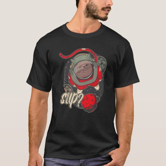 Planet Astronaut Space Cat Kids Astrology T-shirt (Voorkant)