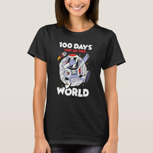 Planet Astronomer Astronaut Student 100 Days of Sc T-shirt (Voorkant)