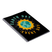 Planet Awareness Earth Day Sunflower Love Notitieboek (Rechterzijde)