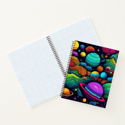 Planet background notitieboek (Binnen)
