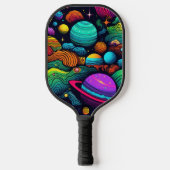 Planet background pickleball paddle (Voorkant)
