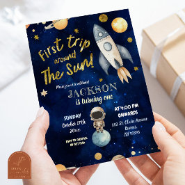 Planet Boy Space 1e reis rond de verjaardag van de Kaart