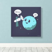 Planet Canvas Afdruk (Insitu (Houten vloer))