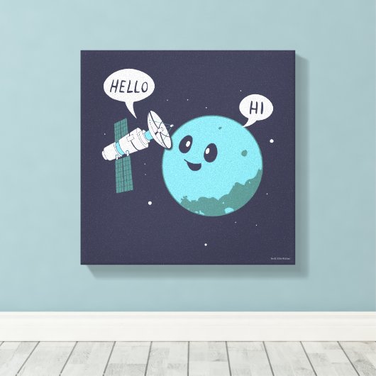 Planet Canvas Afdruk (Insitu (Houten vloer))