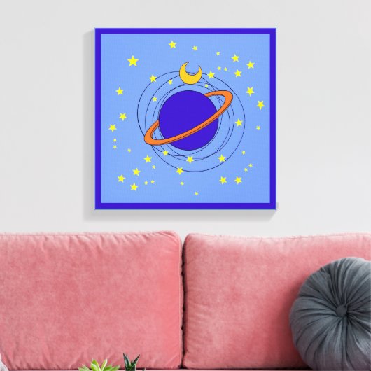 Planet Canvas Afdruk (Insitu (Woonkamer))