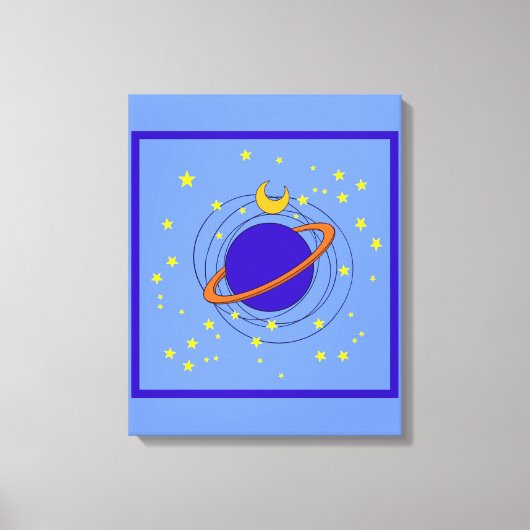 Planet Canvas Afdruk (Voorkant)
