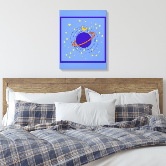 Planet Canvas Afdruk (Insitu (Slaapkamer))
