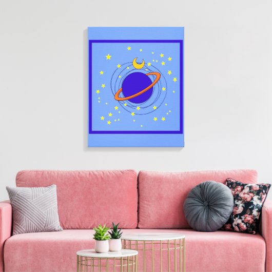 Planet Canvas Afdruk (Insitu (Woonkamer))