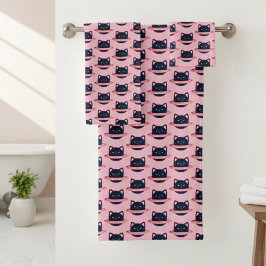 Planet Cat badhanddoekset Bad Handdoek