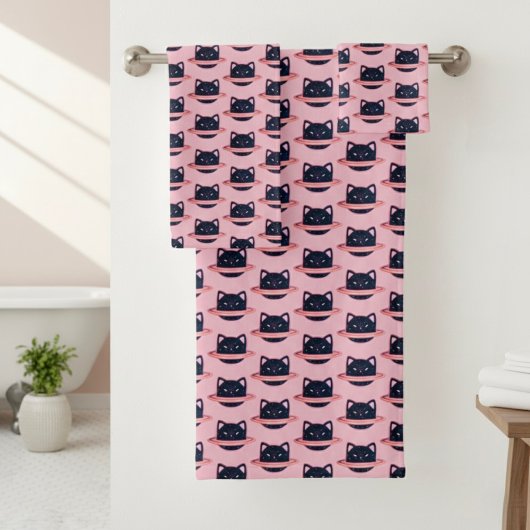 Planet Cat badhanddoekset Bad Handdoek