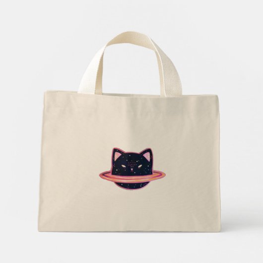 Planet Cat Canvas tas (Achterkant)