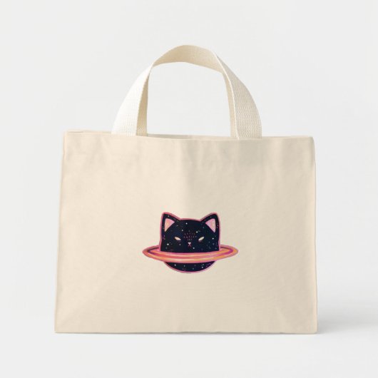 Planet Cat Canvas tas (Voorkant)