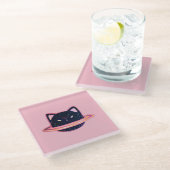 Planet Cat Glass Onderzetter (Schuin)